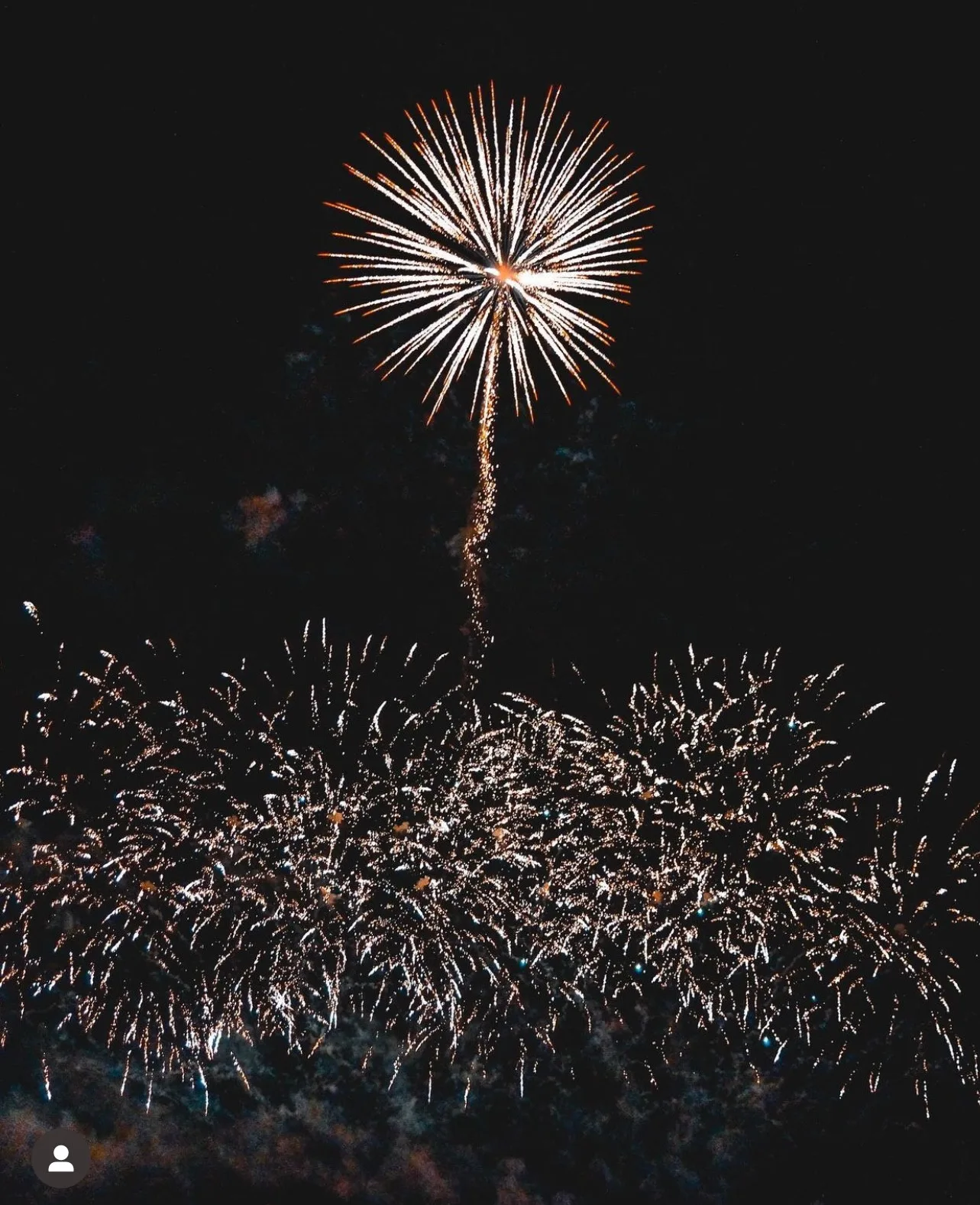 Finale bursts filling the night sky