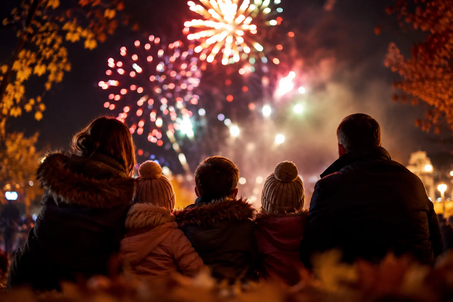 Children enjoying low noise fireworks with sparklers