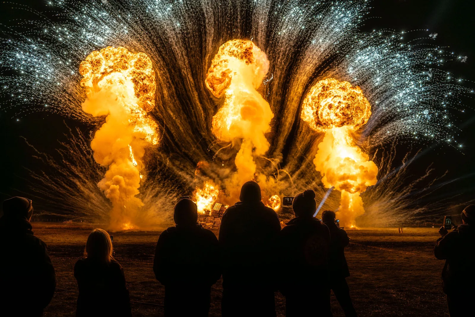 Fireball finale at the Ardingly fireworks display