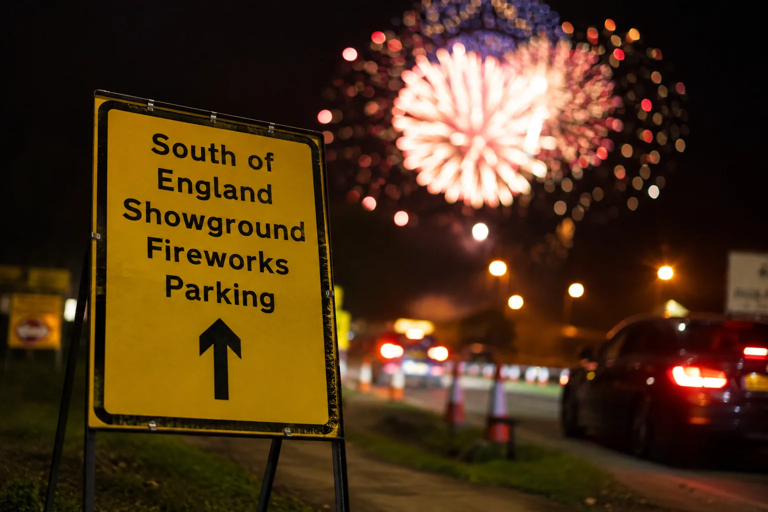 Cars arriving at the South of England Showground